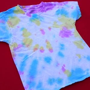 Tye Dyed Tee Shirt Kids Pretty Colors